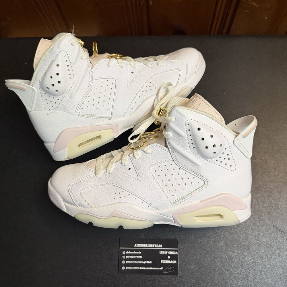 Air Jordan 6 Retro OG Golden Hoops SIZE 9 MEN / 10.5 WOMEN (DH9696-100) USED